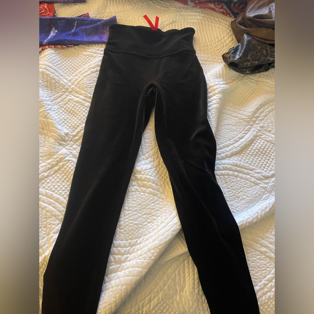 Spanx black velvet leggings. BRAND NEW without tags
